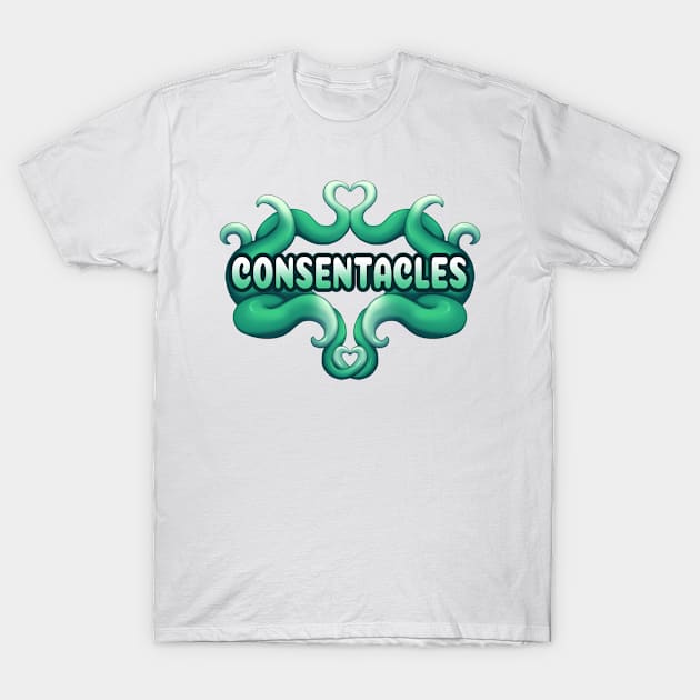 Green Consentacles T-Shirt by Shrineheart